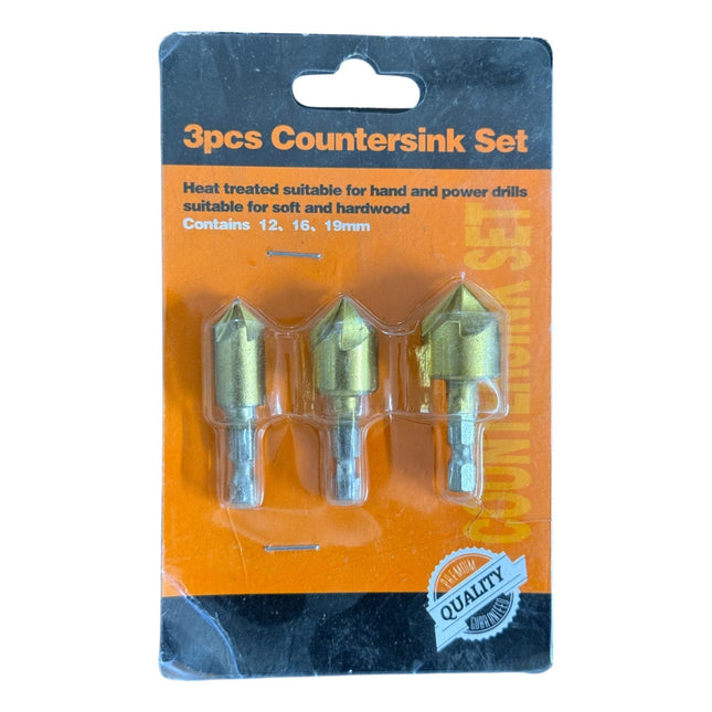 3pcs Countersink Drill Bit Set