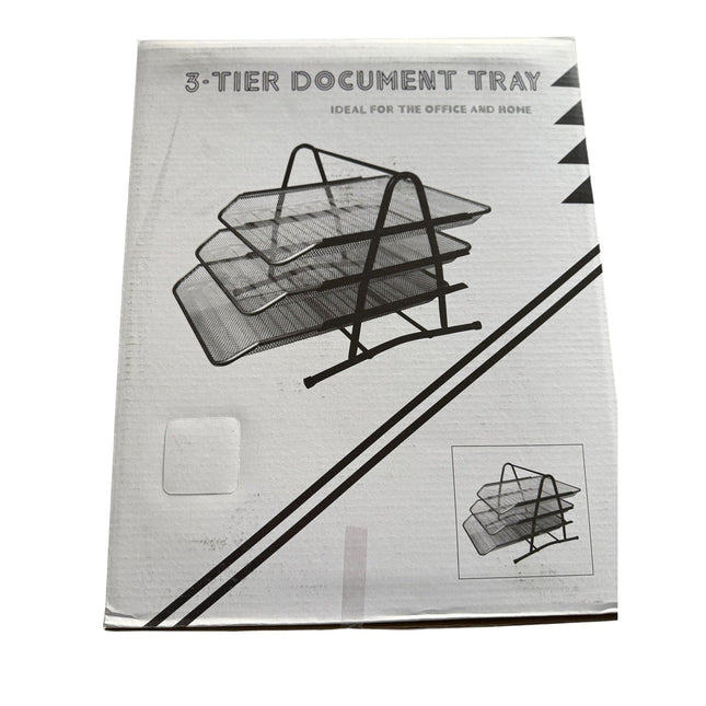 3tier Document Tray Black