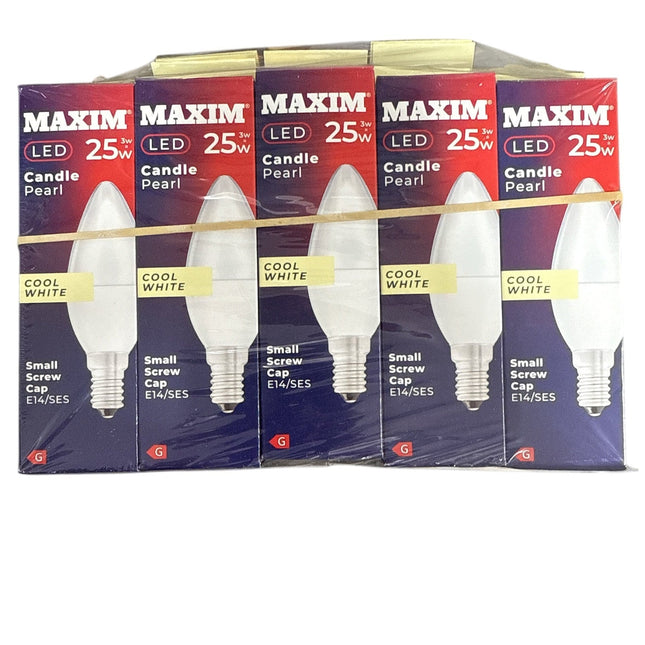 3w=25w Maxim Led Day Light Bulb Candle 1pc