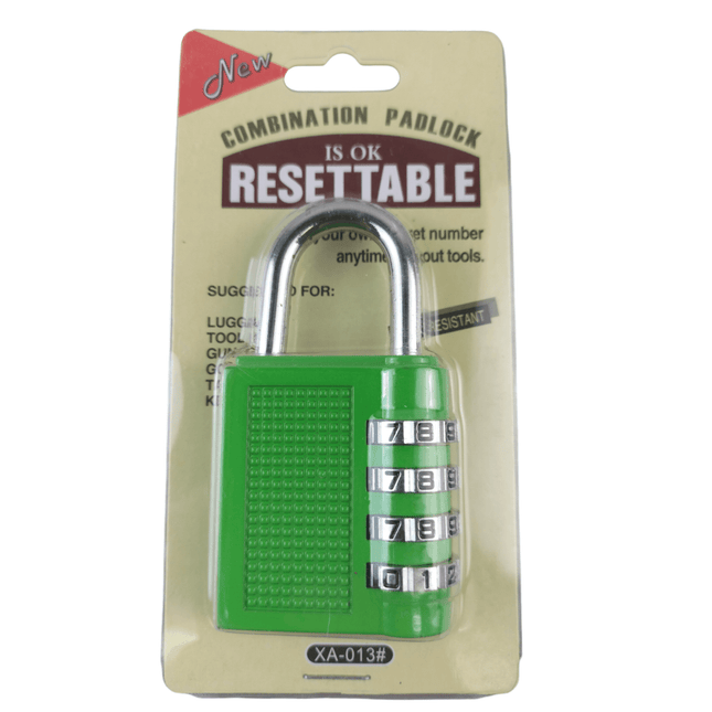 4 Digit Combination Padlock Heavy Duty Outdoor Lock Gym Travel Luggage Locker