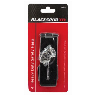 4" HEAVY DUTY SAFETY HASP - BLACK