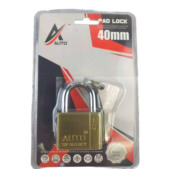 40mm Padlock Heavy Duty Padlocks with 4 Keys High Security