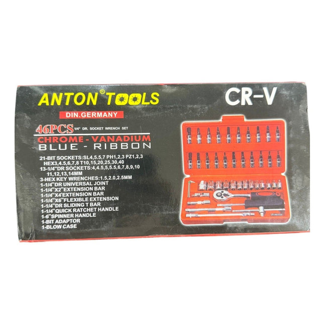 46 pcs Drive Socket Box Wrench Set