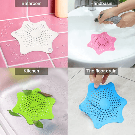 4X Star Floor Drain Filter Net Kitchen Sink & Bathroom Clogging Filter