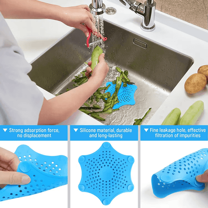 4X Star Floor Drain Filter Net Kitchen Sink & Bathroom Clogging Filter