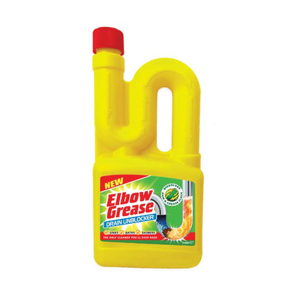 Elbow bathroom cleaning set including: Drain unblocker, Mould & Stain removal, Toilet Tabs, Antibacterial spray, Glove, sponge