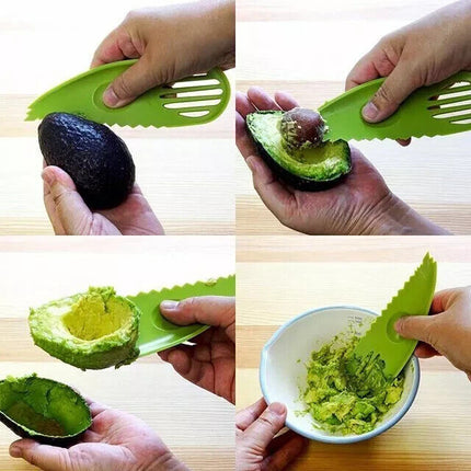 4in1 Avocado Cutter Corer Slicer Peeler Scoop Slices Mashes Knife BPA Free