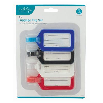4pc Durable Luggage Identification Labels