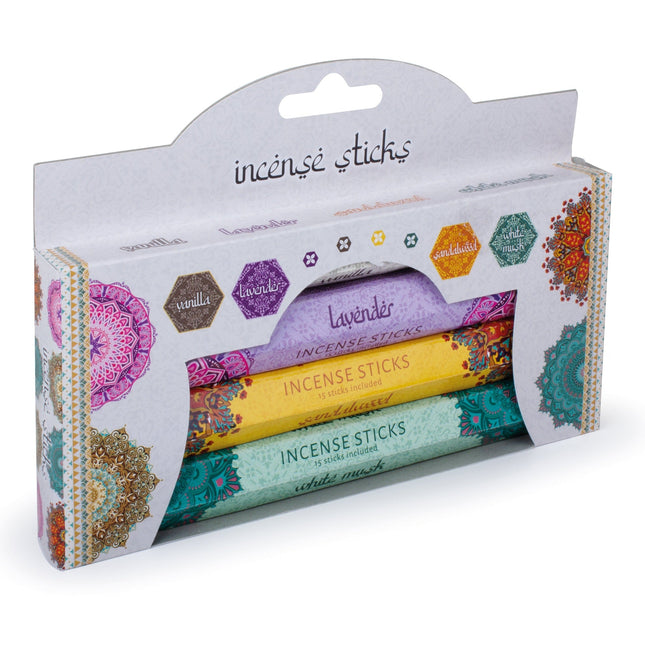 4pk Incense Sticks - Vanill/sandalwood/musk/lavend