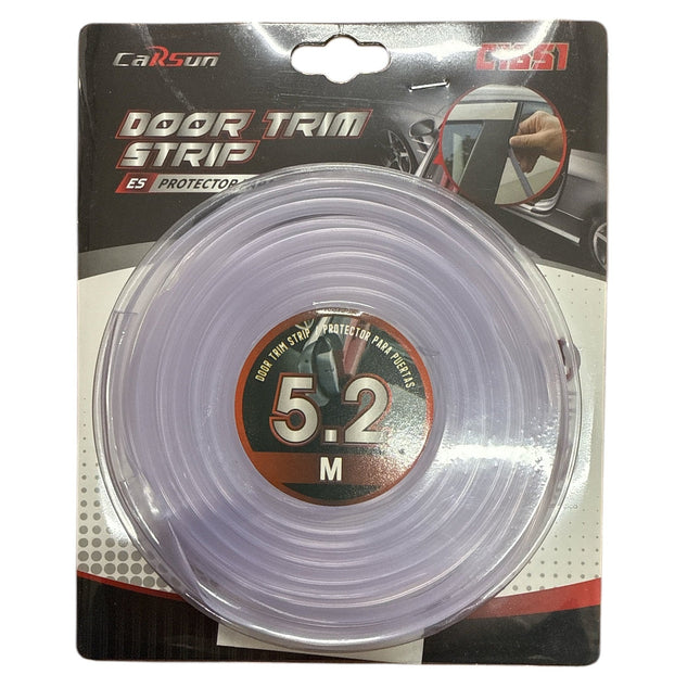 5.2 meters Transparent Car Door Boot Edge Protector Strip Trim U Shape Guard Seal Rubber Black