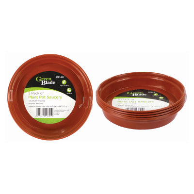 5 PACK OF PLANT POT SAUCERS - 12CM