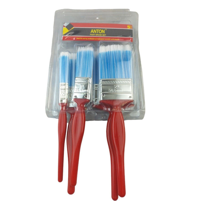 5 Pack Durable Fine Paint Brush Set Painting Decorating Advanced Bristles Five