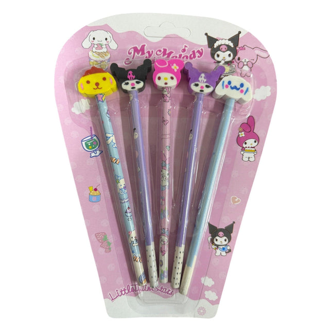 5 Pc lead Pencils with Erasers