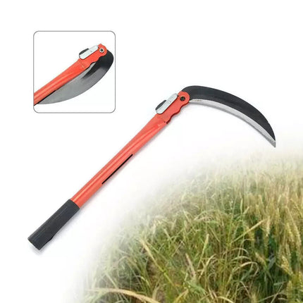 50cm Grass Cutting Sickle Folding Steel Gardening Scythe Sharp