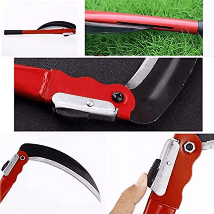 50cm Grass Cutting Sickle Folding Steel Gardening Scythe Sharp