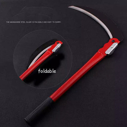 50cm Grass Cutting Sickle Folding Steel Gardening Scythe Sharp