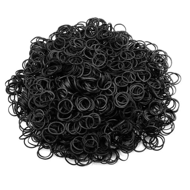 50g Mini Black Hair Elastics Rubber Bands Braids Braiding Plaits Small Bands