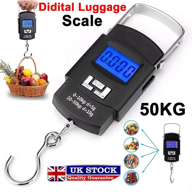 50kg Electronic Handheld Luggage Scale with Digital Display