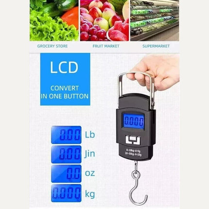 50kg Electronic Handheld Luggage Scale with Digital Display
