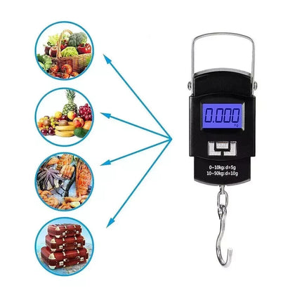 50kg Electronic Handheld Luggage Scale with Digital Display