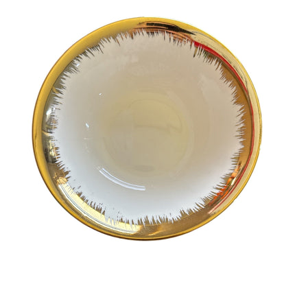 6" Ceramic Deep Bowl Gold Plated