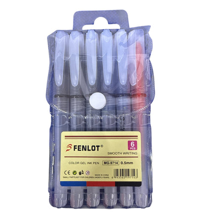 6 Color Gel ink Pen Smooth Writing