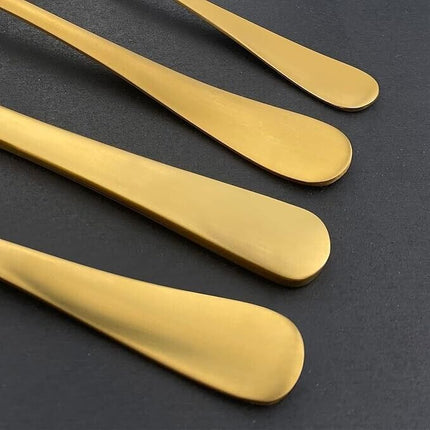 6 Pieces Stainless Steel Soup Spoons 8 in Table Dinner Spoons Serving Spoons