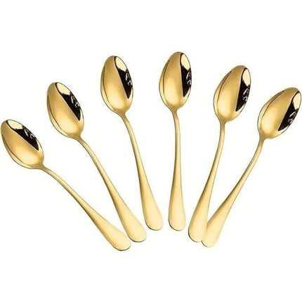 6 Stainless Steel Coffee Spoons 14cm Teaspoons Set Kitchen Cutlery Food Grade
