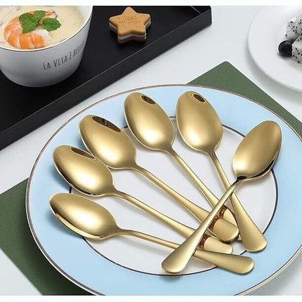 6 Stainless Steel Coffee Spoons 14cm Teaspoons Set Kitchen Cutlery Food Grade