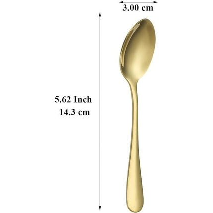 6 Stainless Steel Coffee Spoons 14cm Teaspoons Set Kitchen Cutlery Food Grade