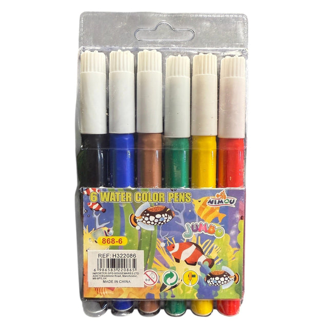 6 WATER COLOR PENS