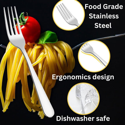 6 pcs Stainless Steel Forks Dinner Forks Lightweight
