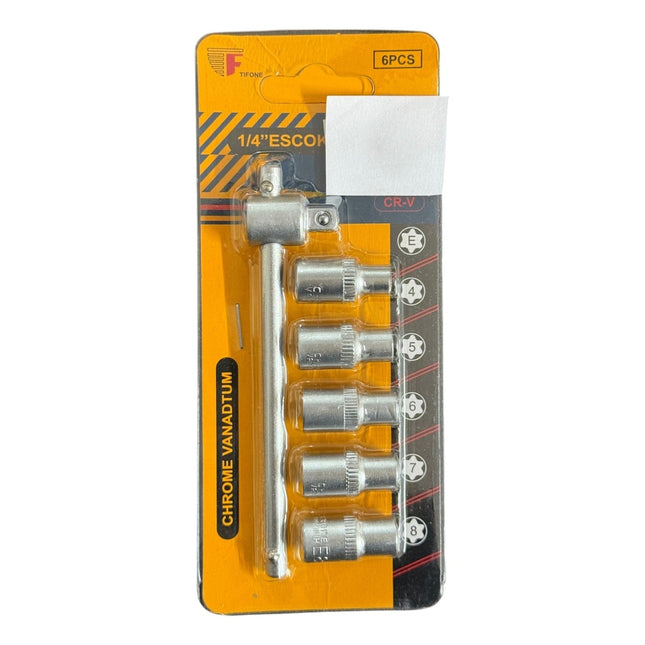 6PCS Chrome Vanadium Socket Set
