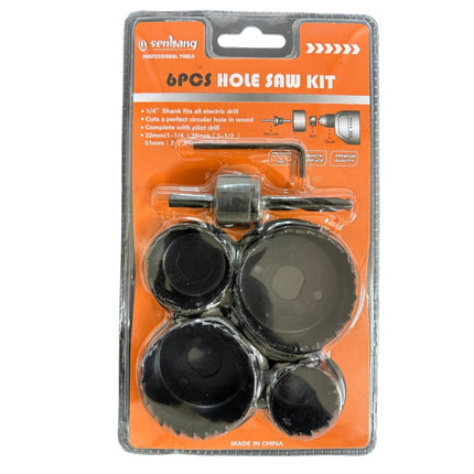 6Pcs Hole Saw Kit
