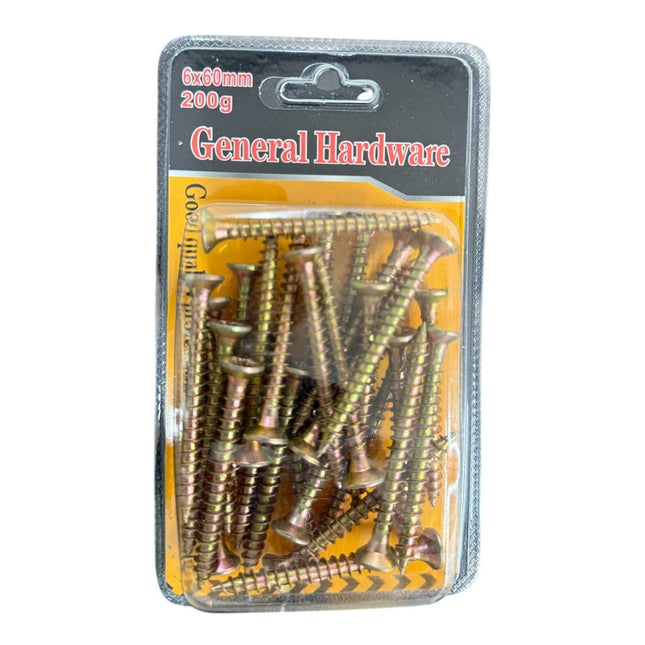 6x60mm Chipboard Screws