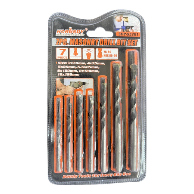 7-Piece Masonry Drill Bit Set