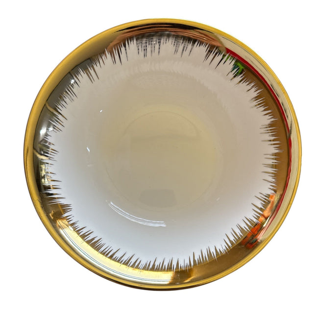 8" Ceramic Bowl Gold Plated
