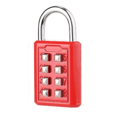 8 Digit Combination w/ Keys Travel Suitcase Luggage Bag Padlock Lock