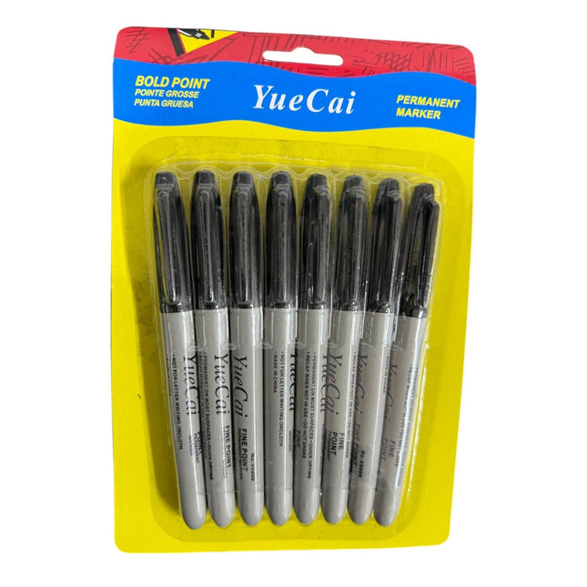 8 pc Fine Point Permanent Marker Permanent on most surface Quick Drying