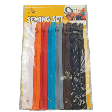 8 pcs Colours Coat & Jacket Zips 23cm