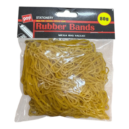 80g Rubber Bands High Elastic Yellow Durable Natural Rubber