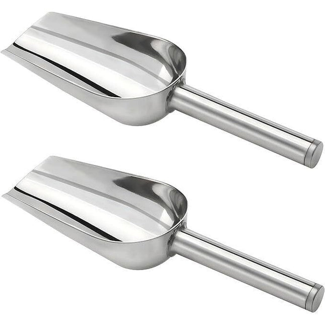 9" Stainless Steel Ice Scoop Buffet Bar Food Measuring Scoop Sugar Flour Sweet