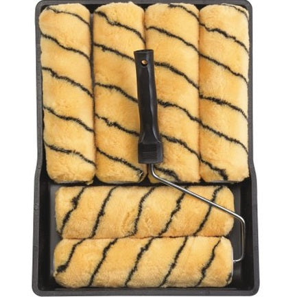 9" WOVEN TIGER STRIPE 6 SLEEVE ROLLER SET