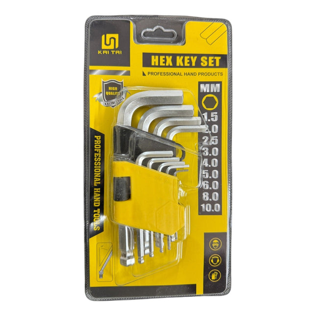 9 pc Hex Key Set