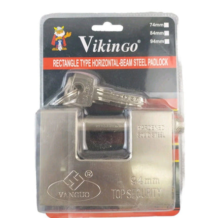 94MM HEAVY DUTY PADLOCK ARMOURED STEEL CONTAINER SHUTTER LOCK 4 KEYS