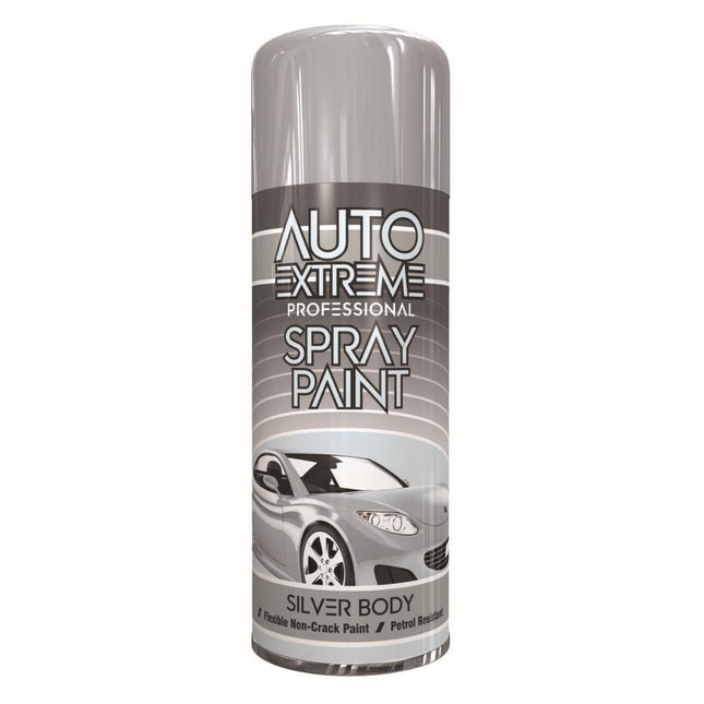 AX PRO SPRAY PAINT GLOSS SILVER BODY 400ML