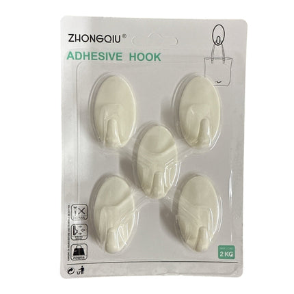 Adhesive Hooks 6pcs/pk