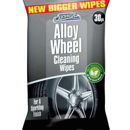 Alloy Wheel Cleaning Biodegradable Wipes 30pk