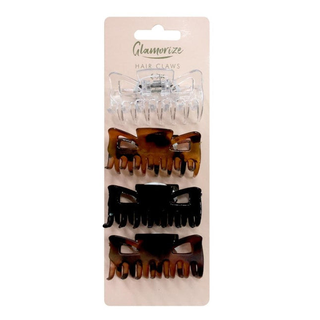 Assorted Claw Clips 4pk