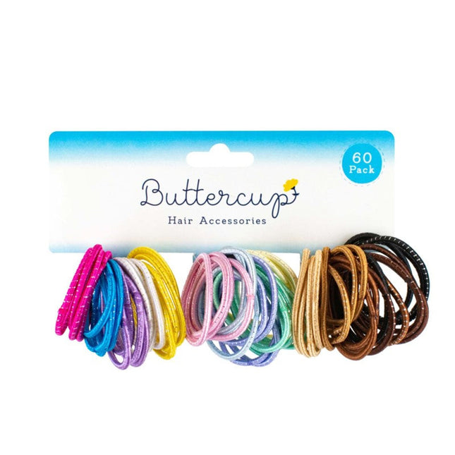 Assorted Colour Hair Bands 60pk